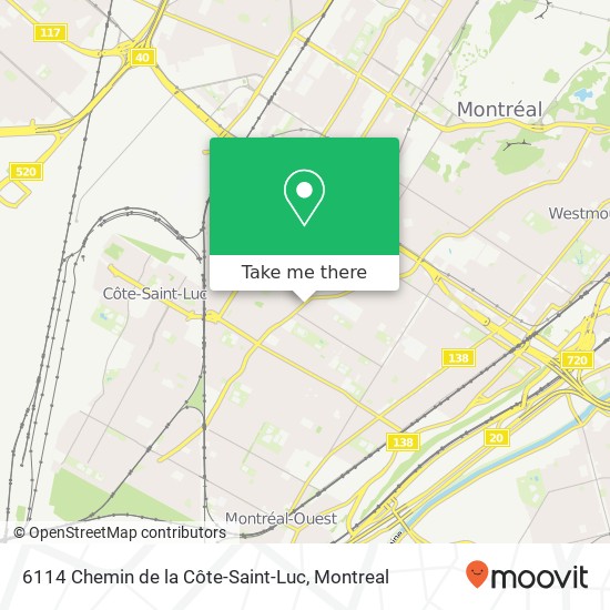 6114 Chemin de la Côte-Saint-Luc map