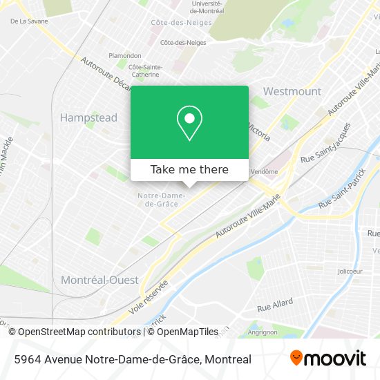 5964 Avenue Notre-Dame-de-Grâce map