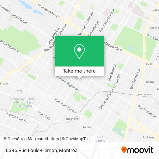 6396 Rue Louis-Hémon map