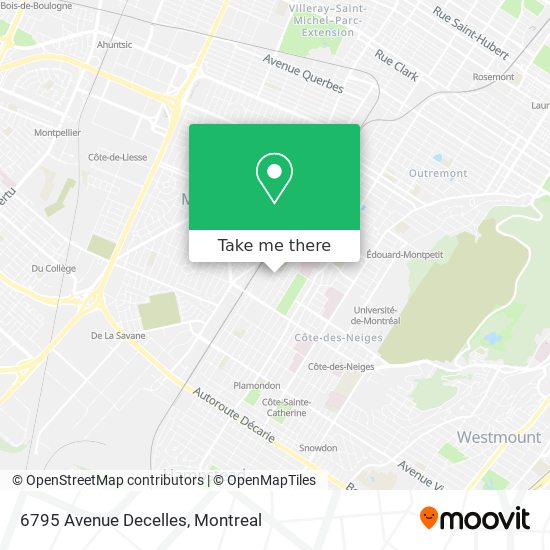 6795 Avenue Decelles map