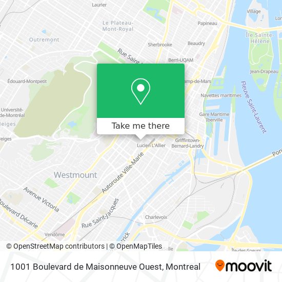 1001 Boulevard de Maisonneuve Ouest map