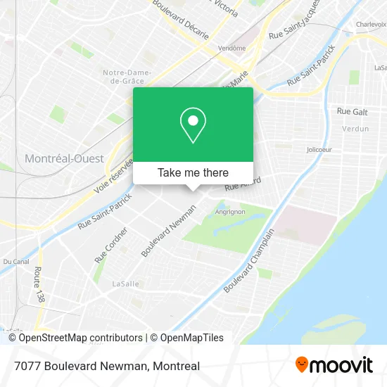 7077 Boulevard Newman map