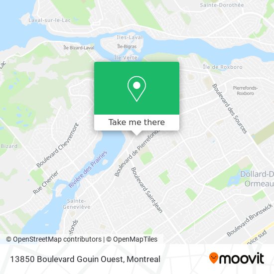 13850 Boulevard Gouin Ouest map