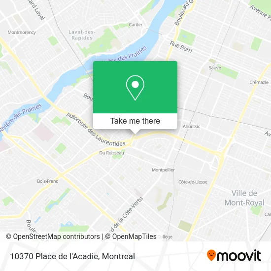 10370 Place de l'Acadie map