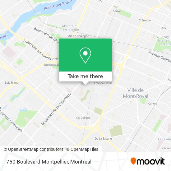 750 Boulevard Montpellier map