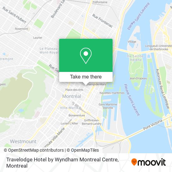 Travelodge Hotel by Wyndham Montreal Centre map