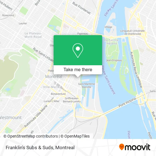 Franklin's Subs & Suds map