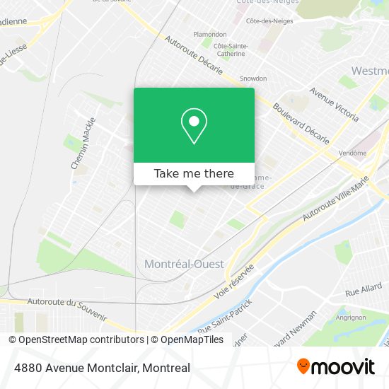 4880 Avenue Montclair map