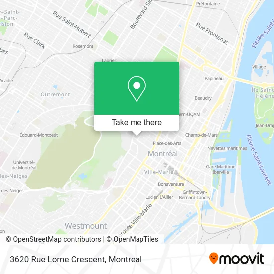 3620 Rue Lorne Crescent map