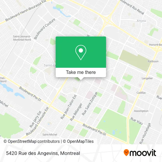 5420 Rue des Angevins map