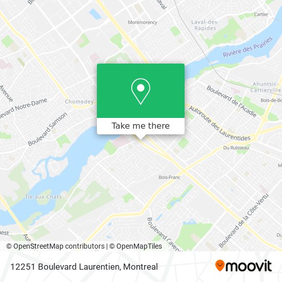 12251 Boulevard Laurentien map