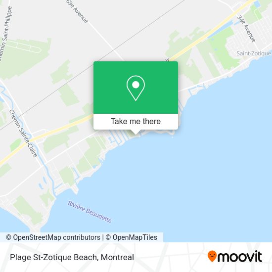 Plage St-Zotique Beach map