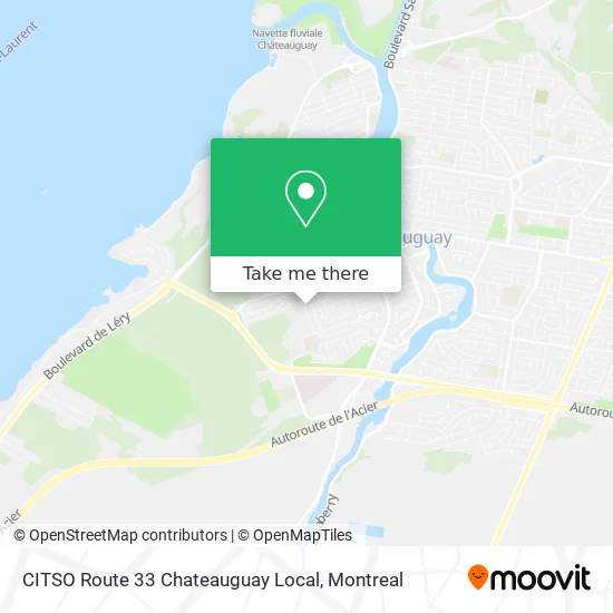CITSO Route 33 Chateauguay Local map