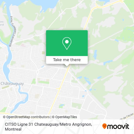 CITSO Ligne 31 Chateauguay / Metro Angrignon map