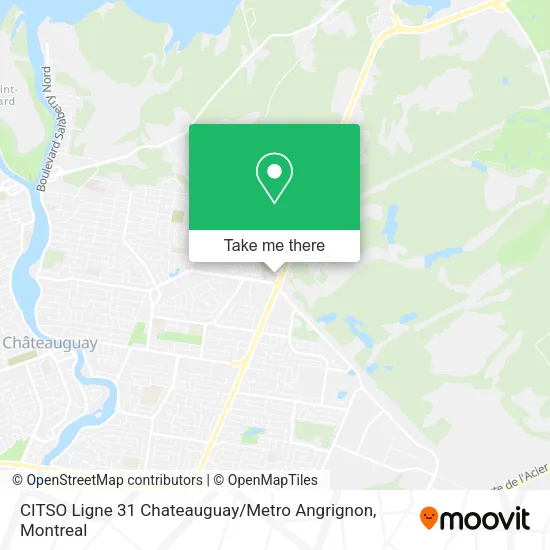 CITSO Ligne 31 Chateauguay / Metro Angrignon map