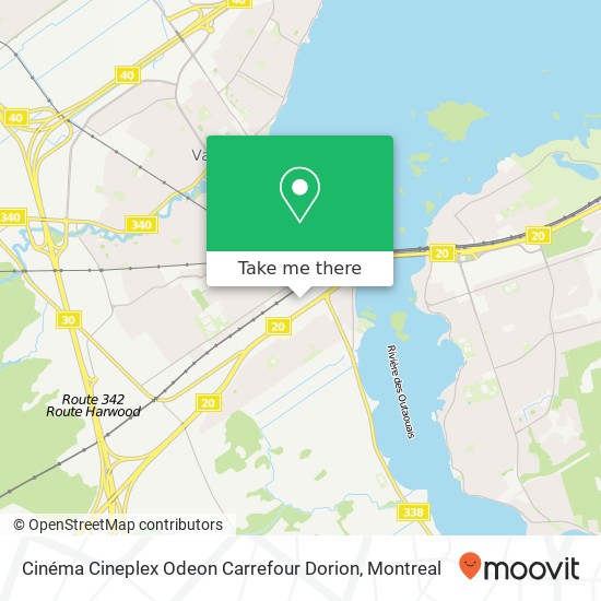 Cinéma Cineplex Odeon Carrefour Dorion map