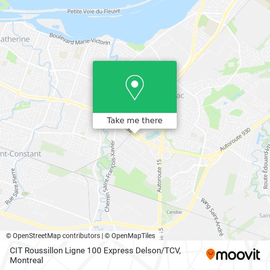 CIT Roussillon Ligne 100 Express Delson / TCV map