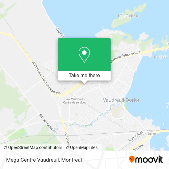 Mega Centre Vaudreuil map