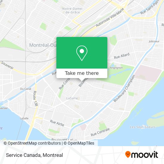 Service Canada map