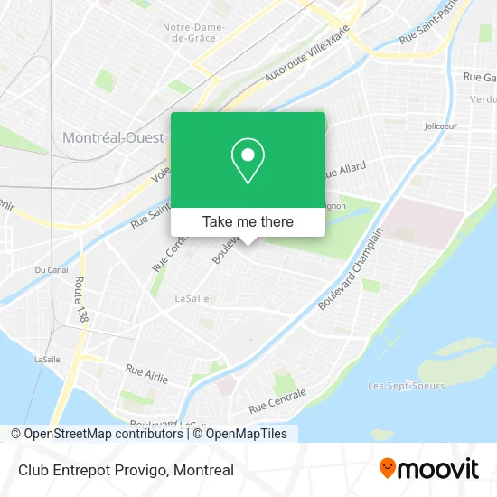 Club Entrepot Provigo map