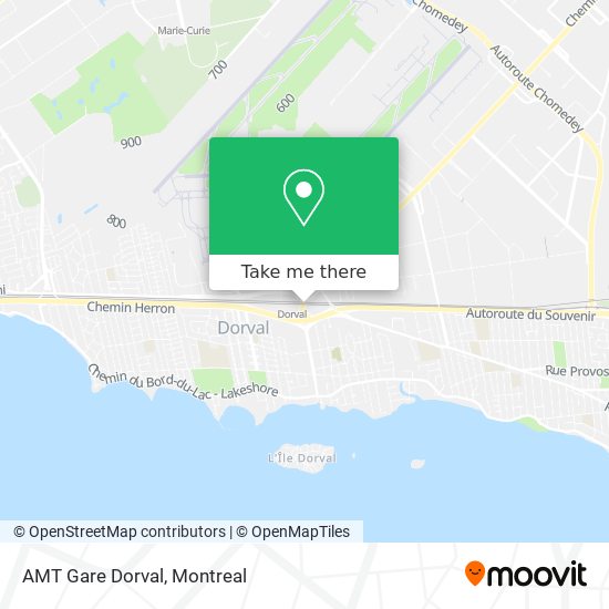 AMT Gare Dorval map