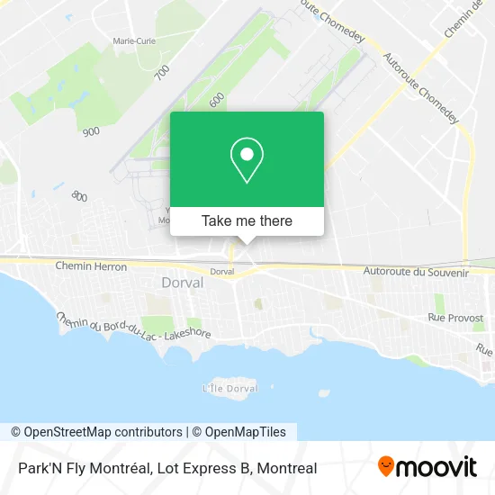 Park'N Fly Montréal, Lot Express B map