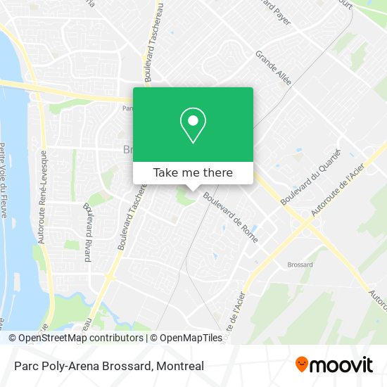 Parc Poly-Arena Brossard map