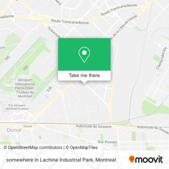 somewhere in Lachine Industrial Park map