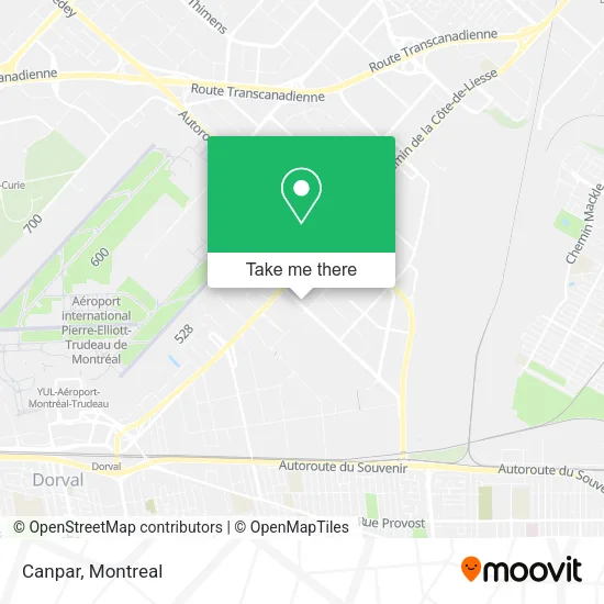 Canpar map