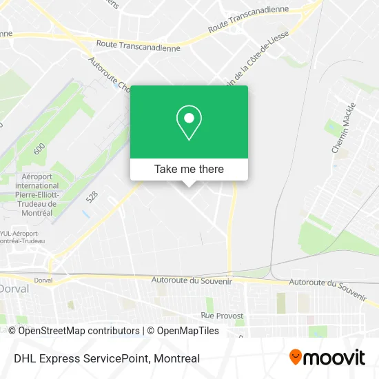 DHL Express ServicePoint map