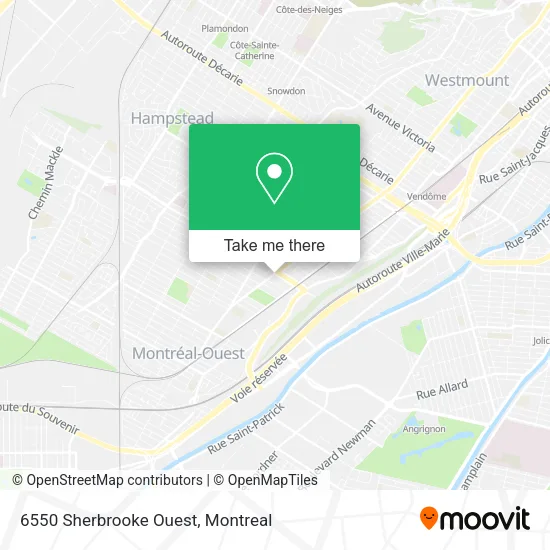 6550 Sherbrooke Ouest map
