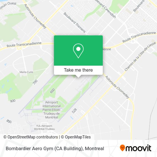 Bombardier Aero Gym (CA Building) map