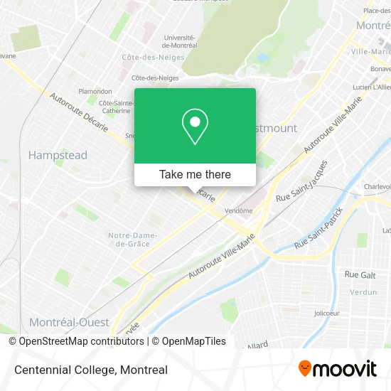 Centennial College map