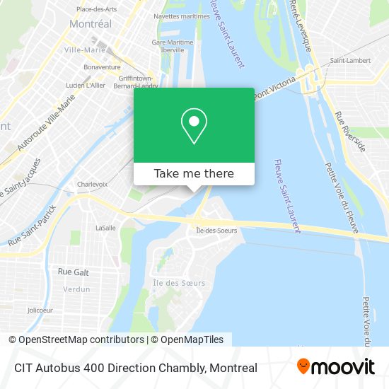 CIT Autobus  400 Direction Chambly map