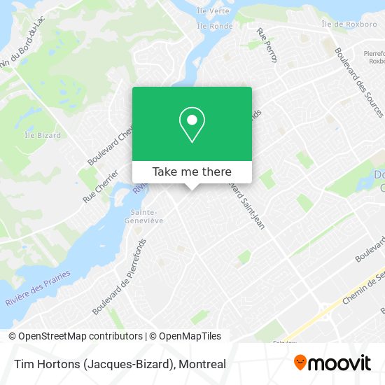 Tim Hortons (Jacques-Bizard) map