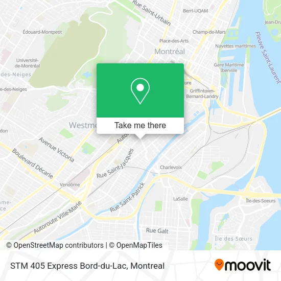 STM 405 Express Bord-du-Lac map