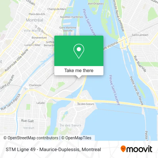 STM Ligne 49 - Maurice-Duplessis map