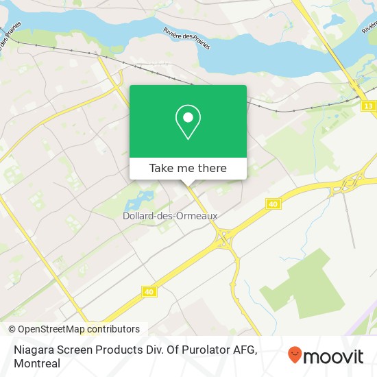Niagara Screen Products Div. Of Purolator AFG map
