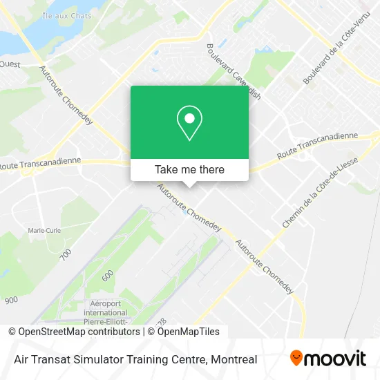 Air Transat Simulator Training Centre map