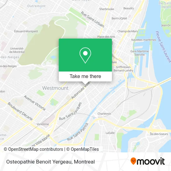 Osteopathie Benoit Yergeau map