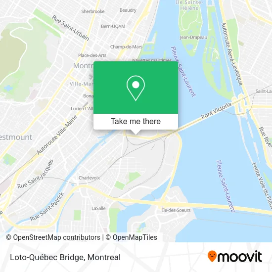 Loto-Québec Bridge map