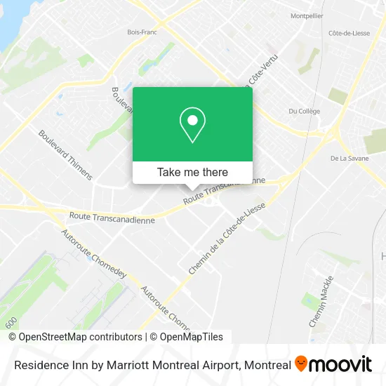 Residence Inn by Marriott Montreal Airport map