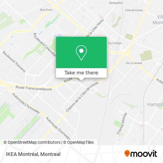 IKEA Montréal map