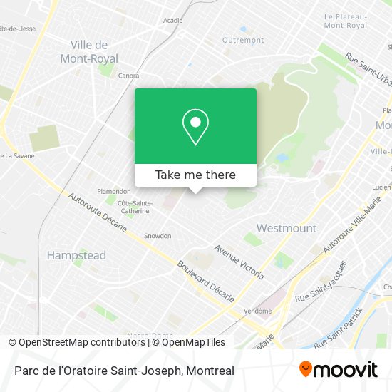 Parc de l'Oratoire Saint-Joseph map