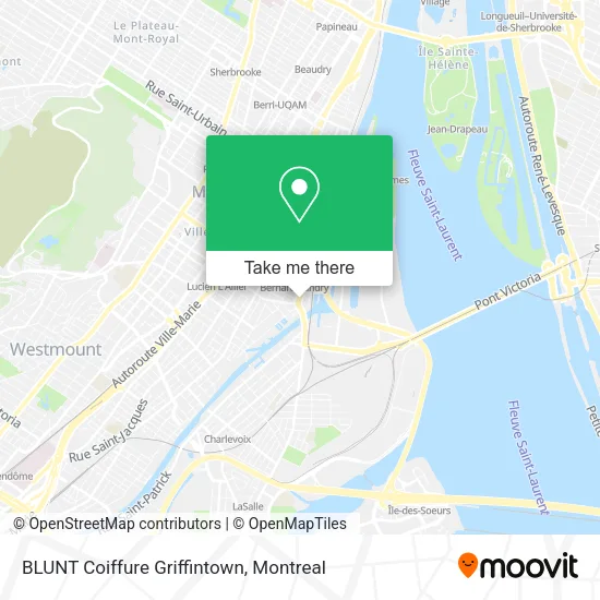 BLUNT Coiffure Griffintown map