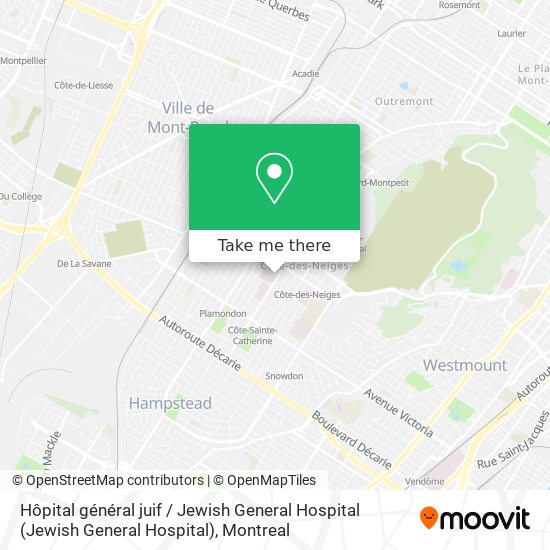 Hôpital général juif / Jewish General Hospital map