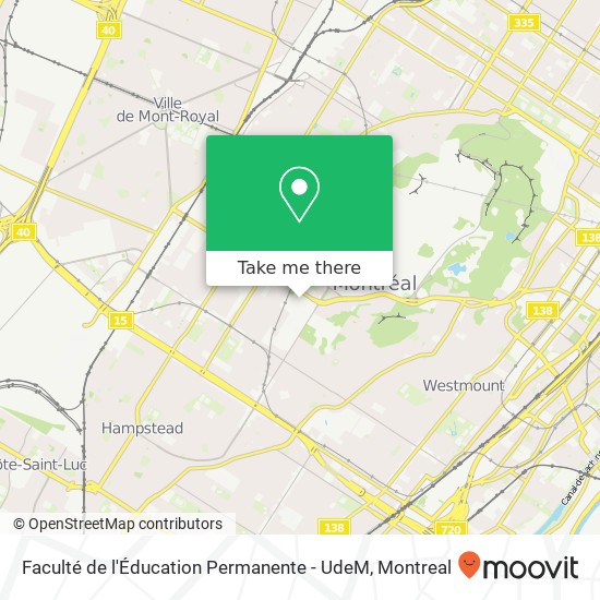 Faculté de l'Éducation Permanente - UdeM map