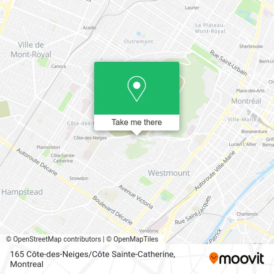 165 Côte-des-Neiges / Côte Sainte-Catherine map