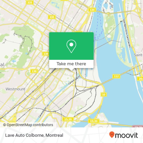 Lave Auto Colborne map