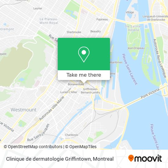 Clinique de dermatologie Griffintown map